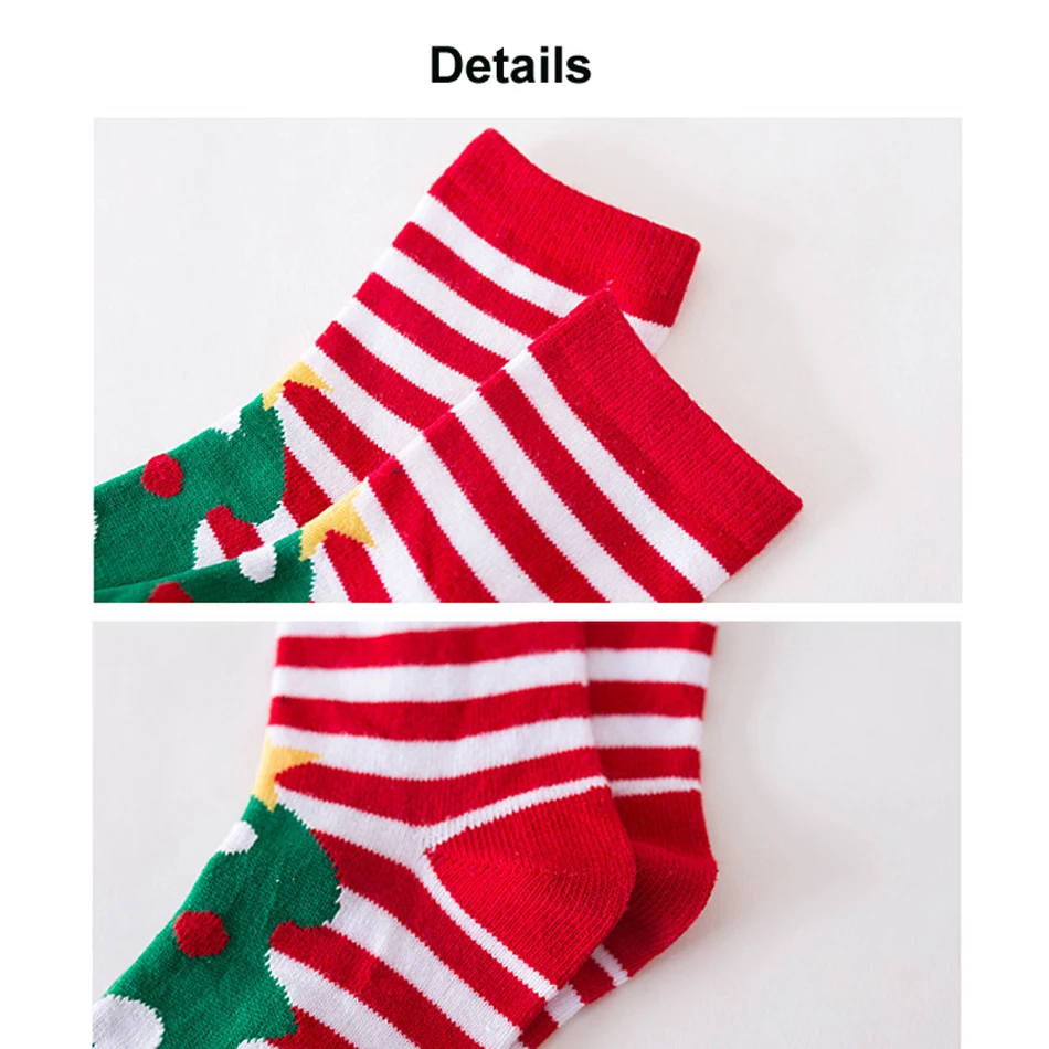 5 pairs Christmas Baby Socks Winter Girls Boys Cotton Sock Breathable Kids Christmas Socks Elk Santa Claus Snowman New Year