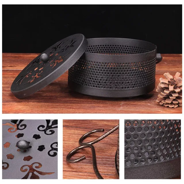 Kovácsoltvas Szúnyog-Repedésű Füstölő Doboz Kreatív Szúnyog-Repellációs Tálca Tűzálló Szúnyog-Repelling - Image 4