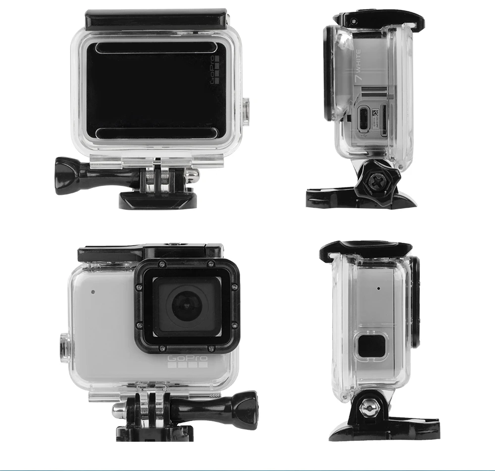 Hero7 45 м водонепроницаемый корпус чехол для Gopro Hero 7 серебристый и белый Подводный защитный корпус коробка Go pro Аксессуары