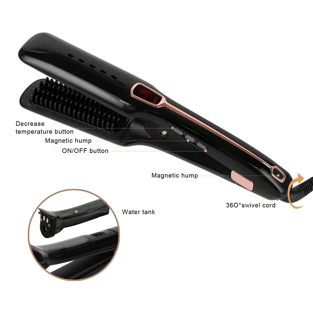 

Hair Straightener Multi-function Steam Spray Straight Hair Comb Infrared Negative Ion Hair Care Tools