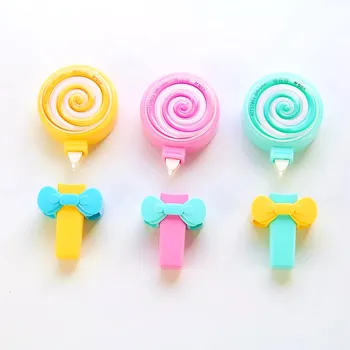 

Kawaii Press Type Decorative Correction Tape Cute Rainbow lollipop Shape For kids Girls Cartoon Diary Stationery School Supply