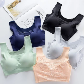 

Women Seamless Bra Plus Size Sleeping Underwear Bh Brassiere Sexy Push Up Lingerie Padded Female Sports Intimates Vest 7XL #F