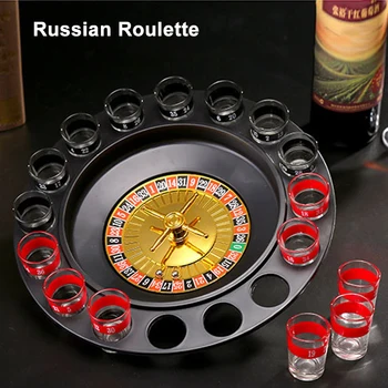 

Shots Glass Roulette Drinking Game Set with 16 Shots Glasses Adult Party Games QP2
