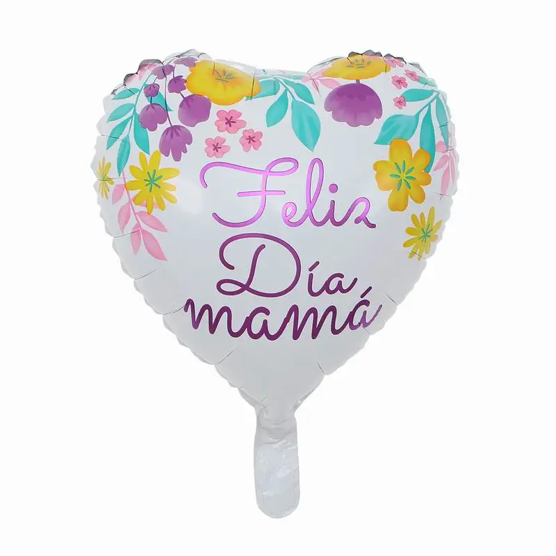 10 шт. 18 дюймов с принтом испанская мама фольгированные шары День матери в форме сердца Я Люблю Тебя мама воздушные шары подарки на день рождения Декор Globos