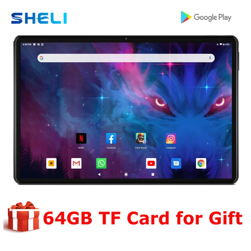 Планшет на Android 9 0 восемь ядер экран 10 дюймов 3 Гб + 64 ГБ|Планшеты| |