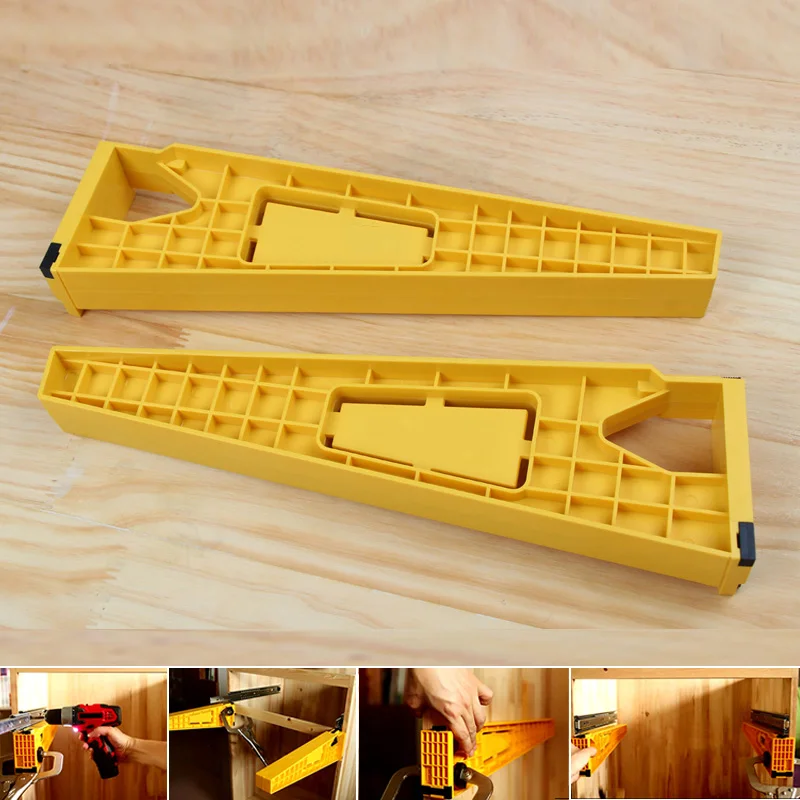 

2x Pro Drawer Installation Jig Woodworking Support Tools Rail Bracket Reversible