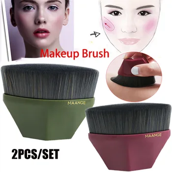

2 Pcs Foundation Brush Set Foundation Powder Brush Loose Powder BB CC Cream Face Makeup Brush Cosmetic Beauty Tool Kit