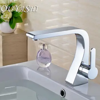 

OUYASHI bathroom basin faucet single handle single hole cold and hot water tap