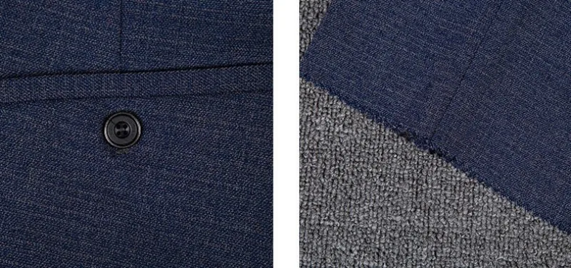 Slim Fit Для мужчин костюмы Свадебные Жених размера плюс 4XL джентльмен Бизнес Повседневное смокинг мужской темно-серый синий комплект из 3 предметов, костюм