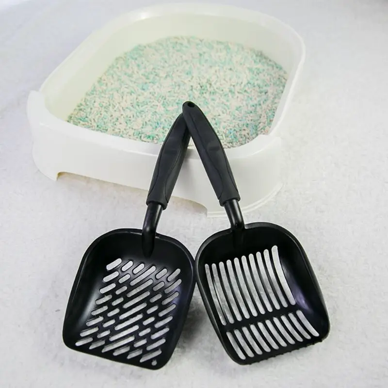 1 шт. твердая алюминиевая Лопата для кошачьего туалета с длинной ручкой