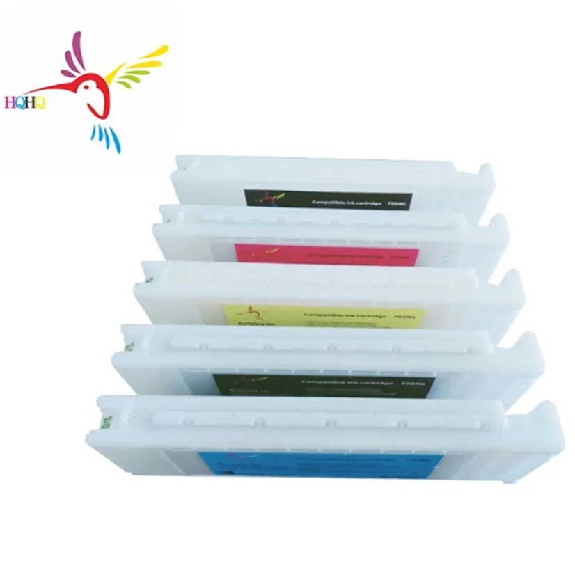 

T7081-t7085 700ml 5pcs/set Ink Cartridges for Epson T3000 T5000 T7000 With sublimation Ink and Update new version one time chip