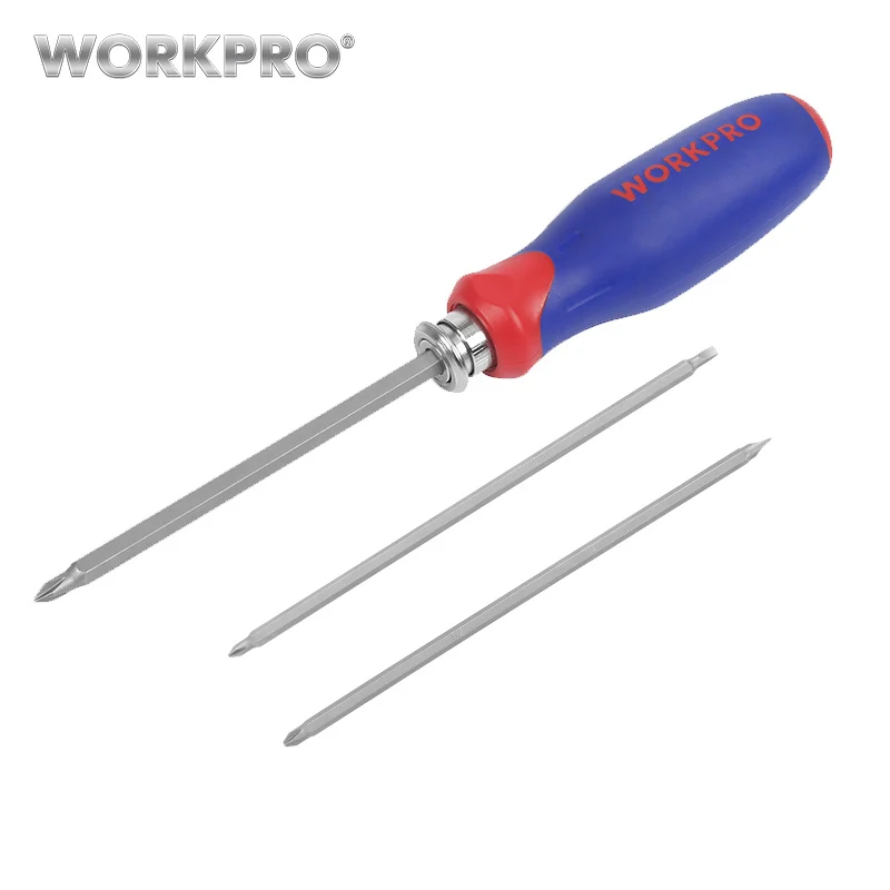 WORKPRO отвертка 6 в 1 ремонт дома режущие кромки Отвертки Набор torx шлицевая Phillips, Шестигранник биты с телескопической