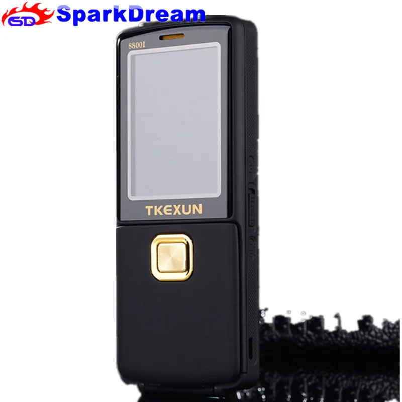 Original TKEXUN 8800 Flip Phone 2.4" Dual Sim Camera MP3 MP4 Dual Torch Real Vibration Magic Voice Luxury Cell Phone