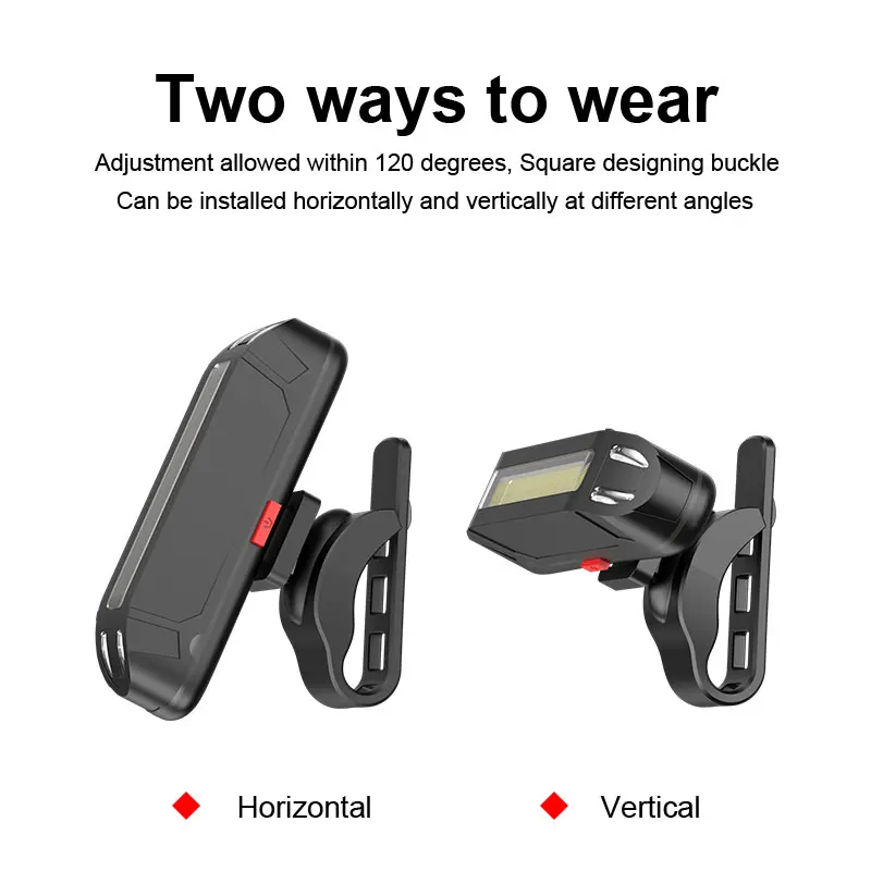 PHMAX Bicycle Flashlight 1500mAh 500 Lumens LED MTB Bike Front Light USB Rechargeable Rainproof Bike Lamp Set Bicycle Headlight
