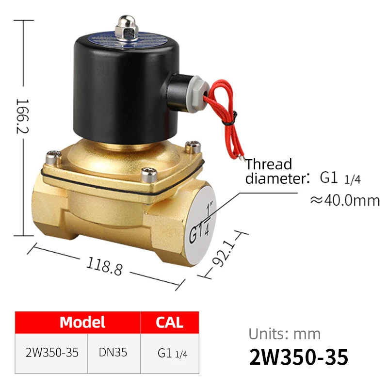 Клапаны воды Соленоидный клапан для воды пневматический клапан 220V 12V DN08 DN10 DN15 DN20 DN25 1/" 3/8" 1/" 3/4" " клапан - Цвет: DN35