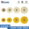 XCAN Buffing Wheel Mirror Polish Tools 3 4 5 6 Inch White/Yellow Inner Hole 10-16mm For Metal Polishing Tool Cotton Cloth Wheel ► Photo 1/6