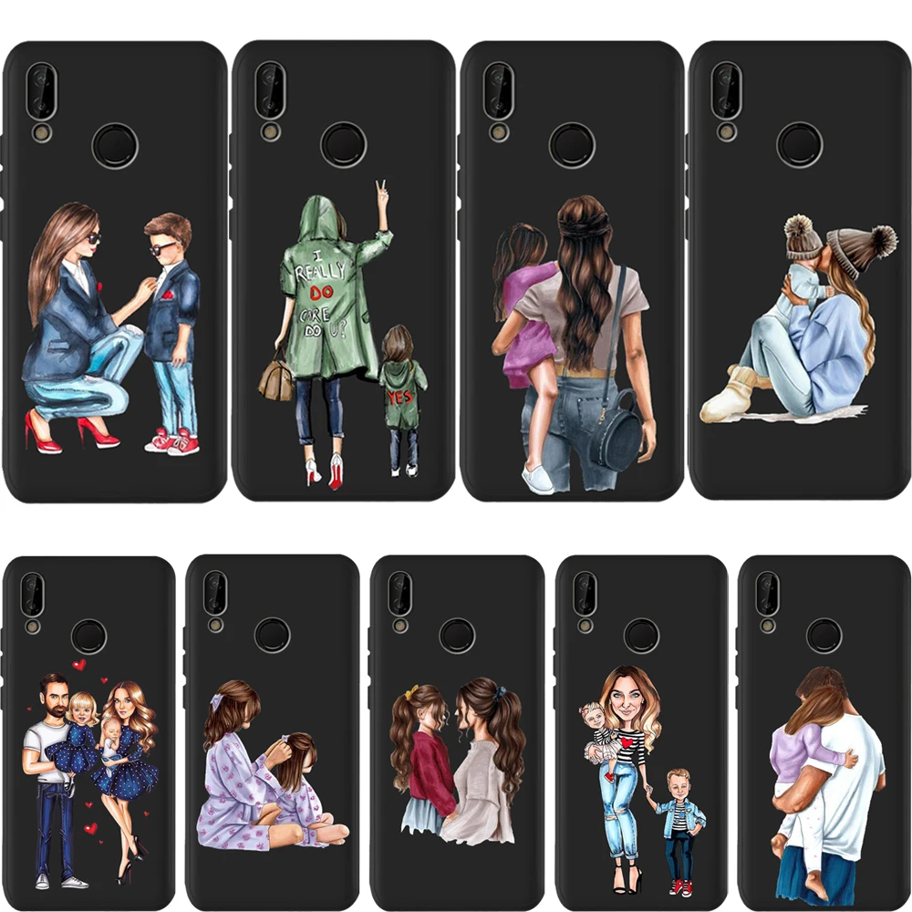 Роскошный чехол для телефона Super Baby Mom Dad Huawei p20 Pro P30 P9 P8 Mate 20 Lite Honor 8X 9 10