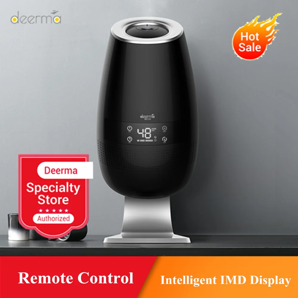 

Deerma 5L Home Air Humidifier Air Purifying Mist Maker Household Timing With Intelligent Touch Screen Remote Control DEM-LD600