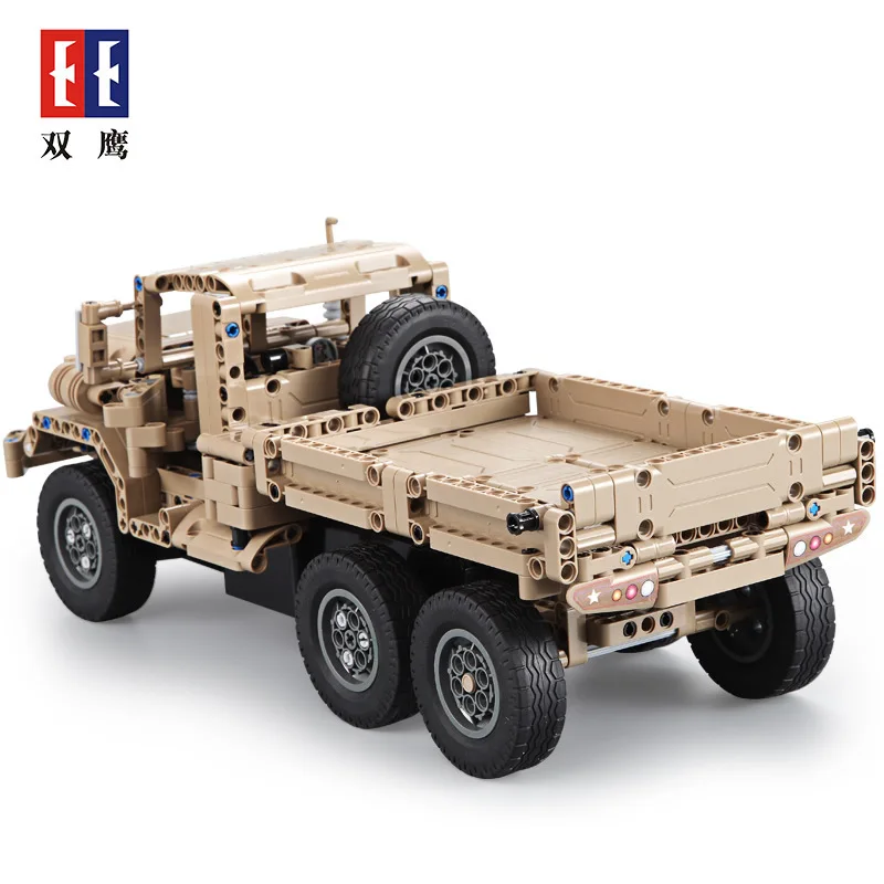 

Double e C51042 Cracking Tower Military Electric Remote Control Big Truck off-Road Vehicle Children'S Educational Assembled Buil