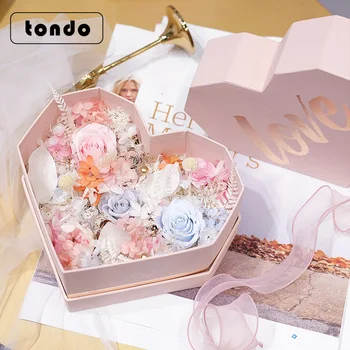 

1pcs heart shaped flower box Valentine's Day gift surprise box gift for girlfriend love Exquisite gift Wedding & Engagement