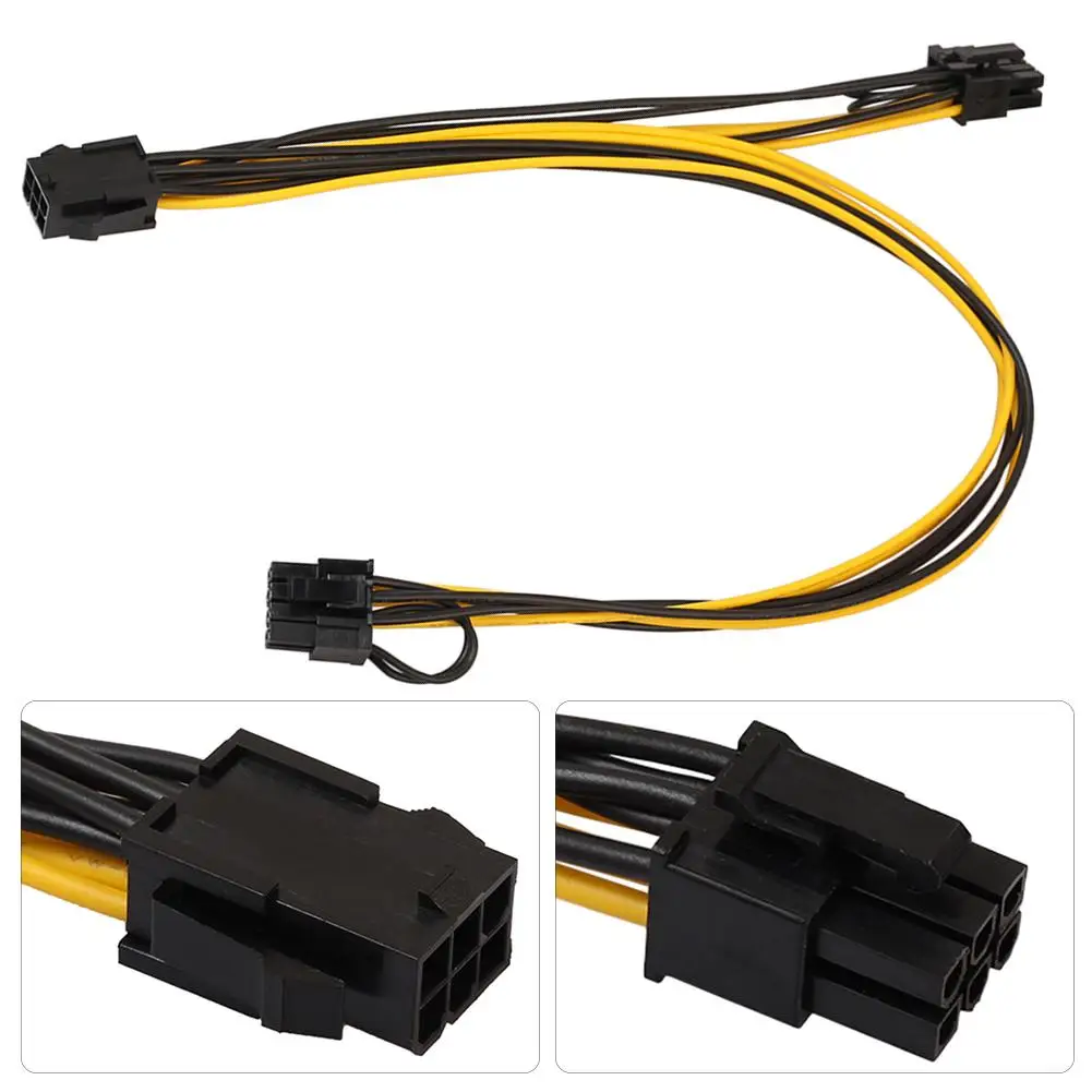 6Pin к двойному 8Pin (6 + 2pin) cpu PCI E PCIe Express Видеокарта кабель питания Y сплиттер Шнур 18AWG