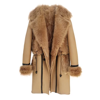 

Natural Fur Coat Female Winter Real Fur Liner Jacket Women Vintage Double Faced Tops Korean 100% Wool Jackets Hiver 2020 1962