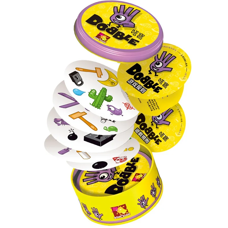 Карточная игра dobble настольная игра для Dobbles дети пятна карты Это Go Кемпинг Металлическая жестяная коробка игрушки