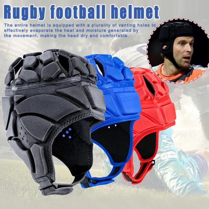 Prefessional Football Soccer Helmet Rugby Scrum Cap Headguard Goalie Hat Head Protector ALS88