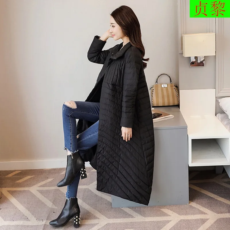 

China Ethnic-Style Cotton-padded Clothes Women's Long 2018 Winter New Style Retro down Jacket Cotton-padded Clothes Coat over-th