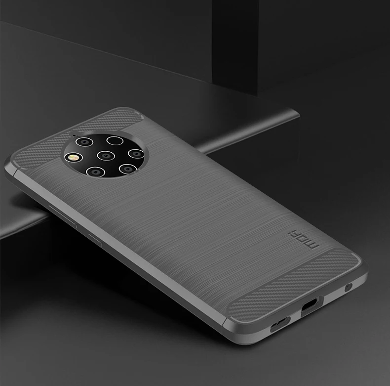 Роскошный Матовый чехол Mofi для Nokia 9 PureView, чехол для телефона, чехол из углеродного волокна, Мягкая силиконовая задняя крышка, чехол для телефона