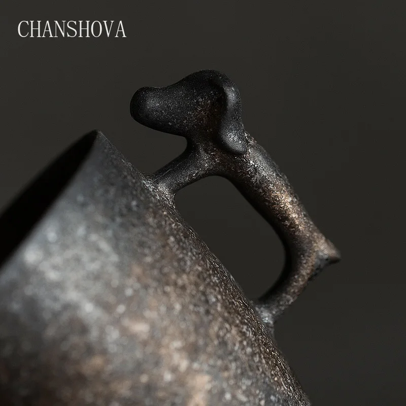 CHANSHOVA сырая керамика керамическая Ретро стиль чайные кружки Рождественская кофейная кружка творческая личность в форме собаки ручки чашки и кружки