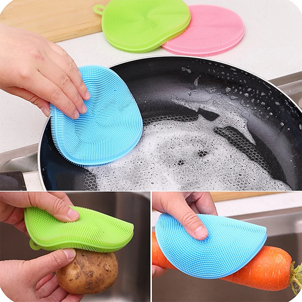 Magic Cleaning Brushes Silicone Dish Bowl Scouring Pad Pot Pan Easy to clean Wash Kitchen | Дом и сад