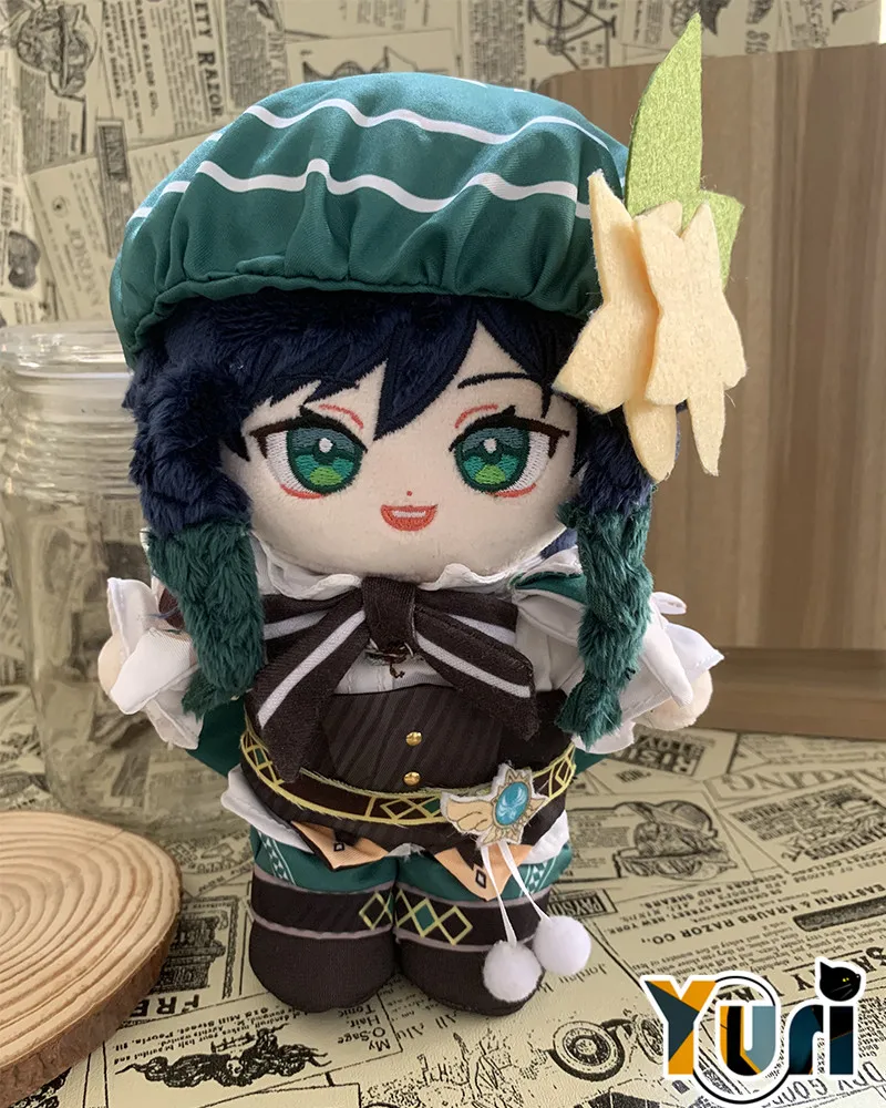 

New Limit Genshin Impact Venti 20cm Plush Doll Change Clothes Outfit Toy Soft Cosplay Fan Gift C KM