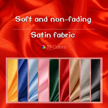 

Solid color satin fabric meter wool cashmere coat suit lining fabric home service fabric handmade DIY gift box bedding cloth