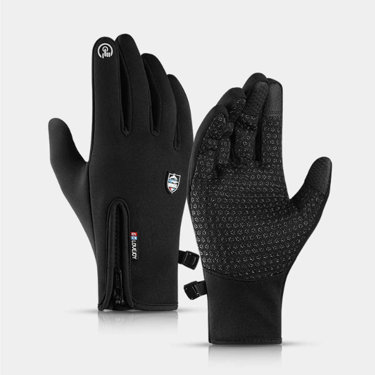 Перчатки для мотоциклистов водонепроницаемые перчатки с подогревом Зимние Перчатки для мотоциклистов - Цвет: Черный