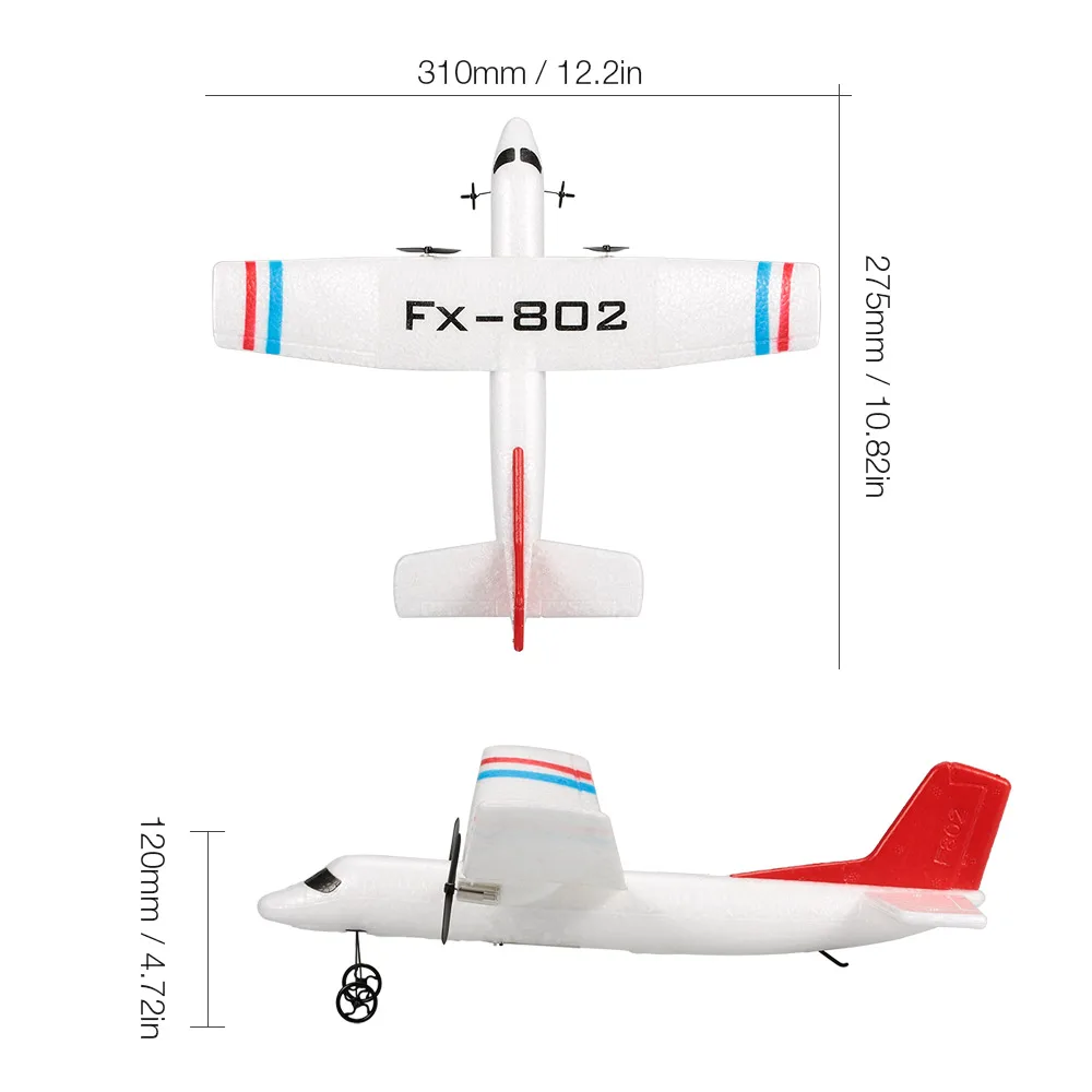 Flybear FX-802 2,4G 2CH пульт дистанционного управления планер 310 мм размах крыльев EPP микро Крытый радиоуправляемый самолет вертолет RTF