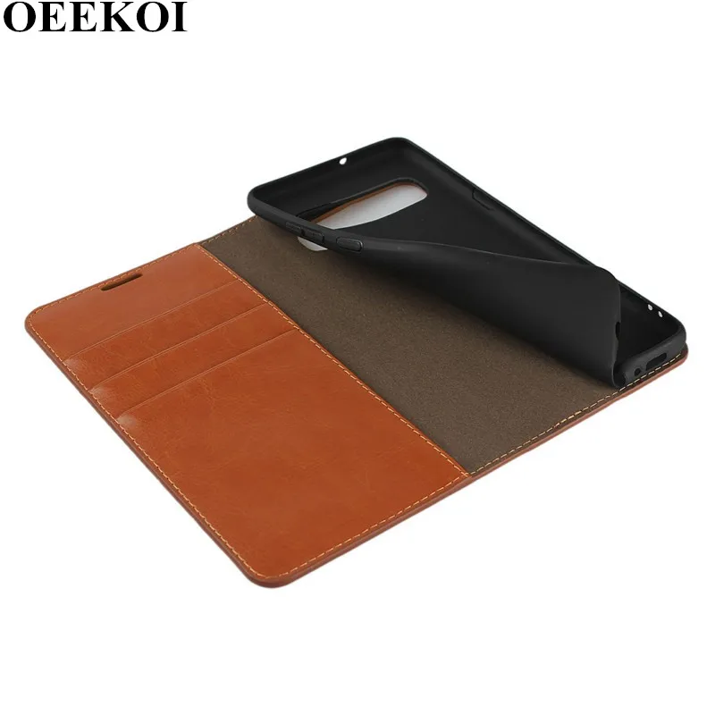 Чехол-книжка OEEKOI Crazy Horse из натуральной кожи с бумажником для samsung Galaxy A20S/M30S/A80/Note 10 Pro/A20e/A60/A40/S10 5G