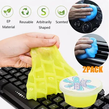 

2 Pack Magic Soft Sticky Clean Glue Slime Dust Dirt Cleaner For Car Cleaning Supplies 60ml Clean Glue Slime #YL1