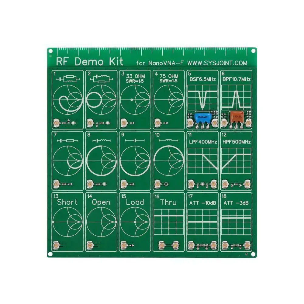 

RF Demo Kit NanoVNA RF Tester Board Filter Attenuator For NanoVNA-F Vector Network Analyzer