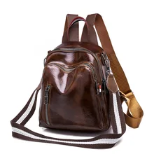 Стильный рюкзак в Корейском стиле, универсальный Повседневный женский рюкзак из искусственной кожи с мягкой поверхностью