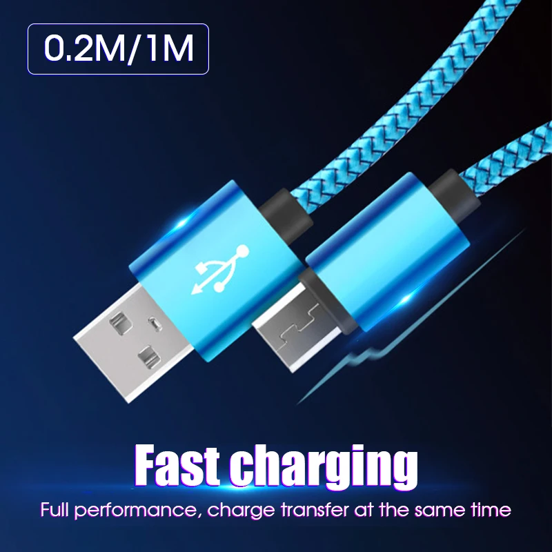 0,2 М Micro USB кабель для Xiaomi Redmi Note 5 Pro 4 Реверсивный Micro USB зарядное устройство кабель для передачи данных для Samsung Galaxy S6 S7 2.1A