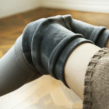 

Women's Warm Winter Leggings Cotton Thermal Tights High Quality Waist Fleece Velvet Skinny Stretch Solid Sportswear Leggings New