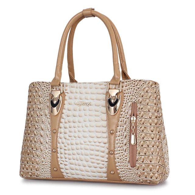 ZMQN Crocodile Leather Handbags 1