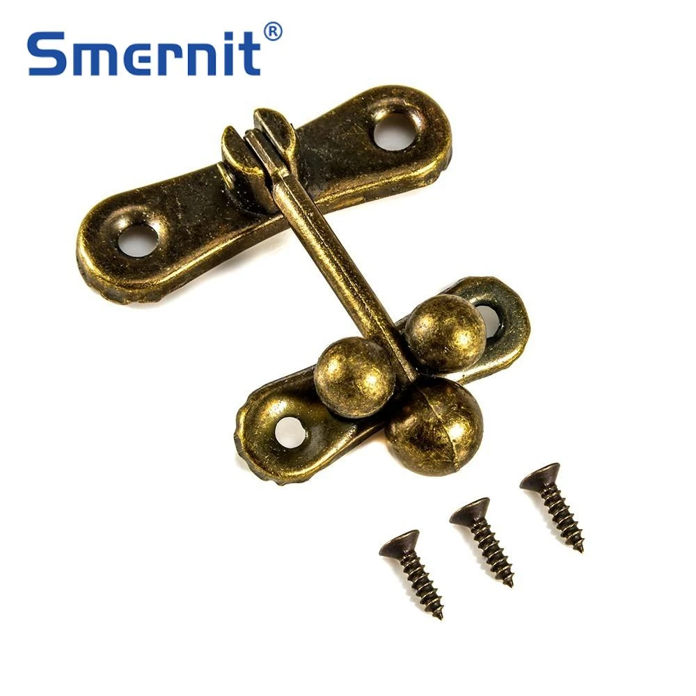 5pcs Antique Decorative Latch Lock Vintage Jewelry Wooden Box Hasp