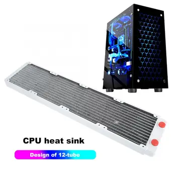 

PC Water Cooling Radiator CPU Copper 12-tube Heat Exchanger Heat Sink with Built-in Water Separator for Industrial Equipment