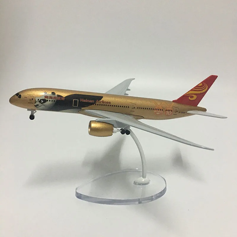 JASON TUTU Plane Model 16cm China Hainan Airlines Boeing B787 Airplane Model Aircraft Model 1:400 Diecast Metal planes toy 7