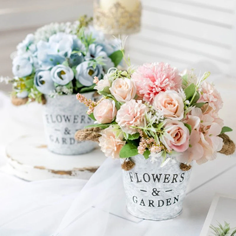 Artificial Flowers Home Living Room Fake Flowers Simulation Dried Flower Bouquet Artificial