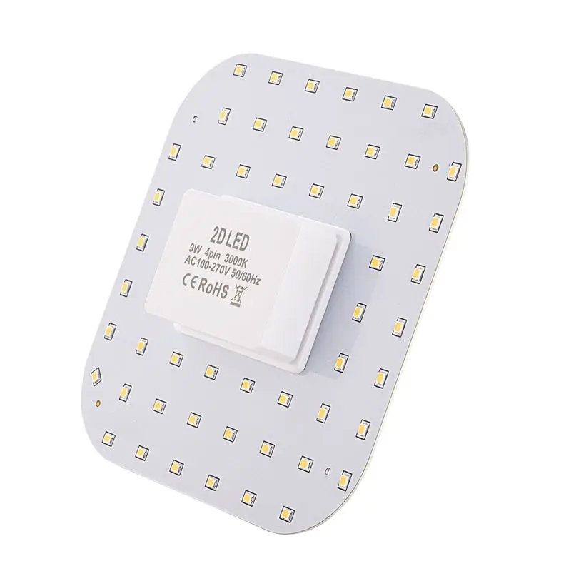 9W 2D LED GR10q 4-pin square bulb 90-265V replacement 16W 900 flow clear incandescent lamp