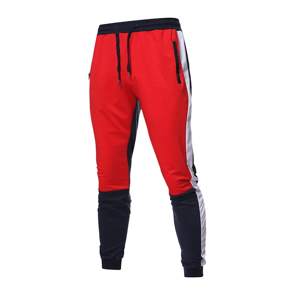Новые мужские повседневные спортивные брюки Slim Fit отделанные Брюки Штаны для бега спортивные брюки
