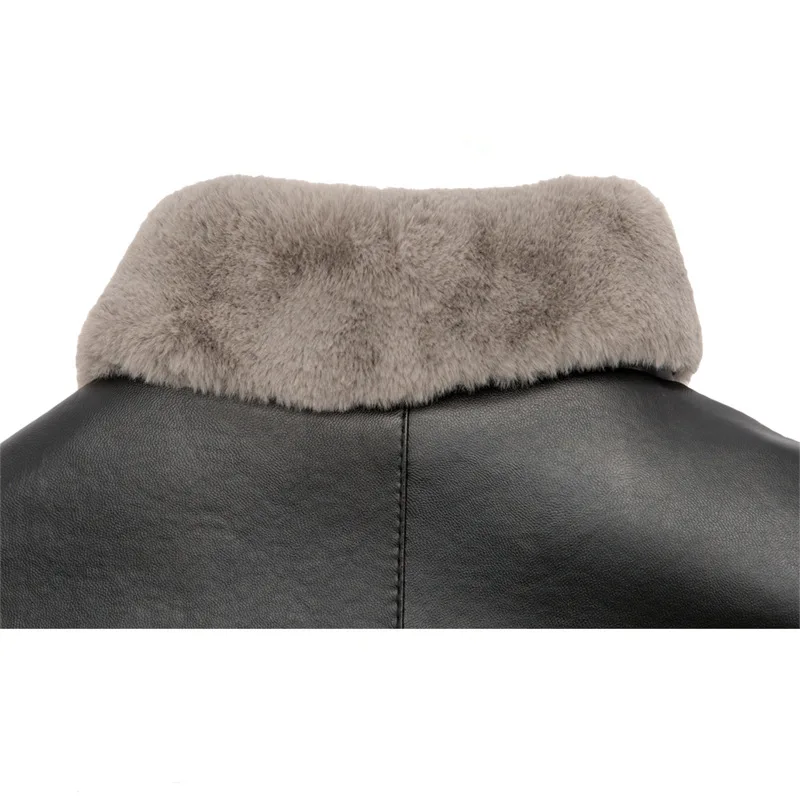 Зимняя женская кожаная Толстая теплая черная куртка для женщин Chaqueta Cuero Mujer, тонкая ветровка, длинное пальто, большие размеры, XL-5XL верхняя одежда